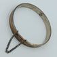 Vintage Armreif silberfarben mit Sicherheitskette –  ca. 6,5 cm