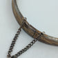 Vintage Armreif silberfarben mit Sicherheitskette –  ca. 6,5 cm
