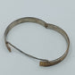 Vintage Armreif silberfarben mit Sicherheitskette –  ca. 6,5 cm