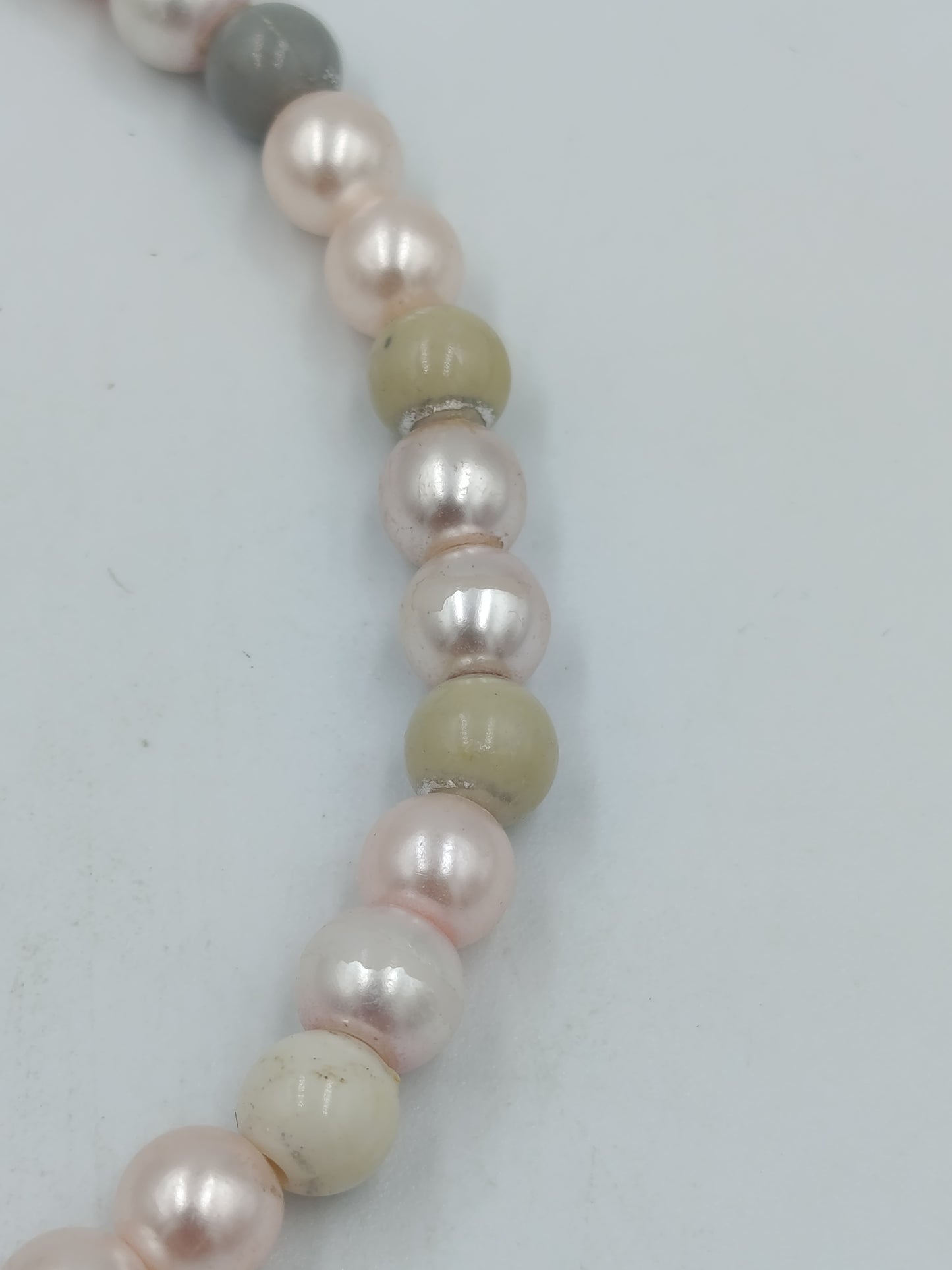 Perlenarmband mehrfarbig – 22 cm – zarte Pastelltöne
