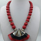 Statement Kette Rot mit großem Anhänger – 53 cm