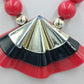 Statement Kette Rot mit großem Anhänger – 53 cm