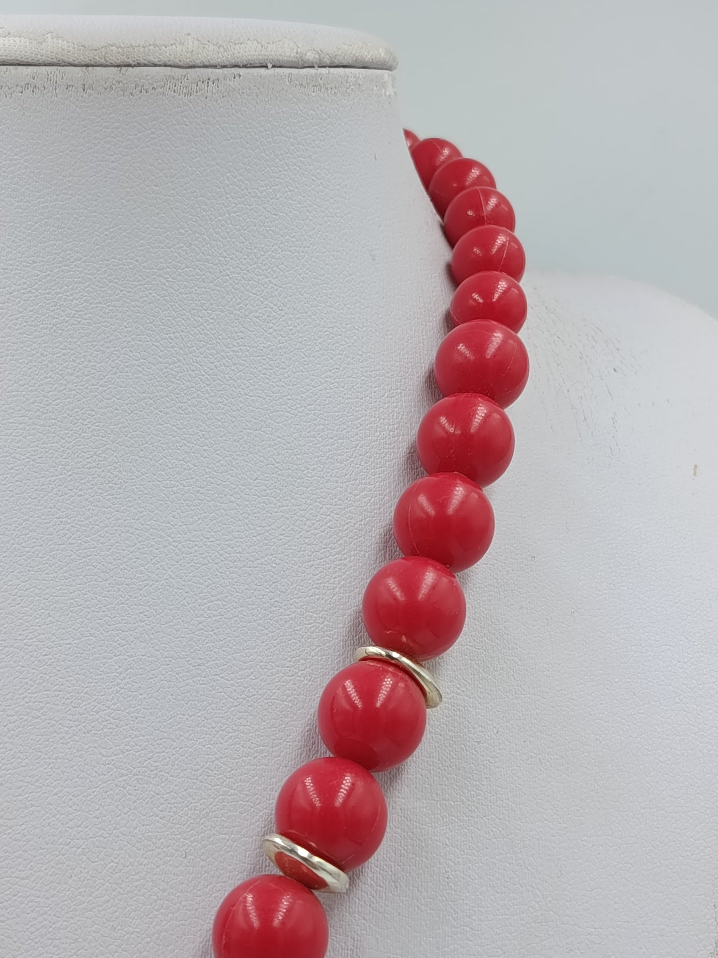 Statement Kette Rot mit großem Anhänger – 53 cm
