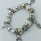 Charm Armband Silberfarben mit Anhängern – Herz, Schlüssel Sonne