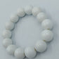 Perlenarmband Weiß – große Kugelperlen – elastisch