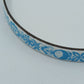 Vintage Armreif Emaille Weiß/Blau – „Arta made in Austria“