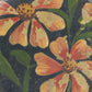 Vintage Brosche / Anstecknadel mit Blumenmotiv – handbemalt
