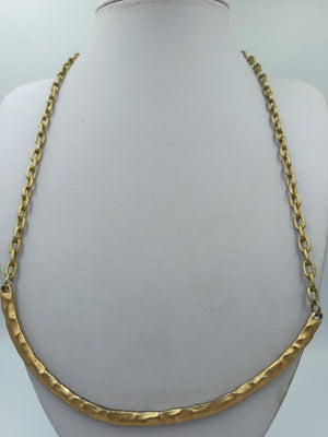 Vintage Halskette Statement – goldfarben mit strukturierter Front