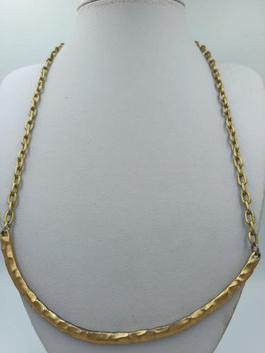 Vintage Halskette Statement – goldfarben mit strukturierter Front