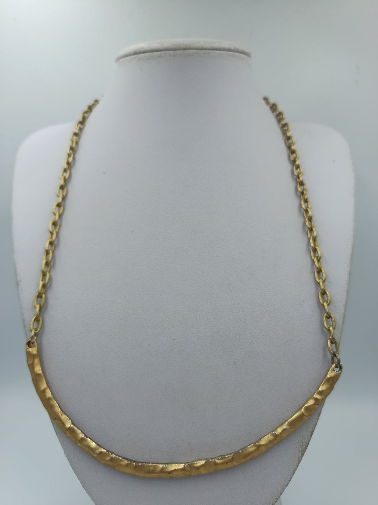 Vintage Halskette Statement – goldfarben mit strukturierter Front