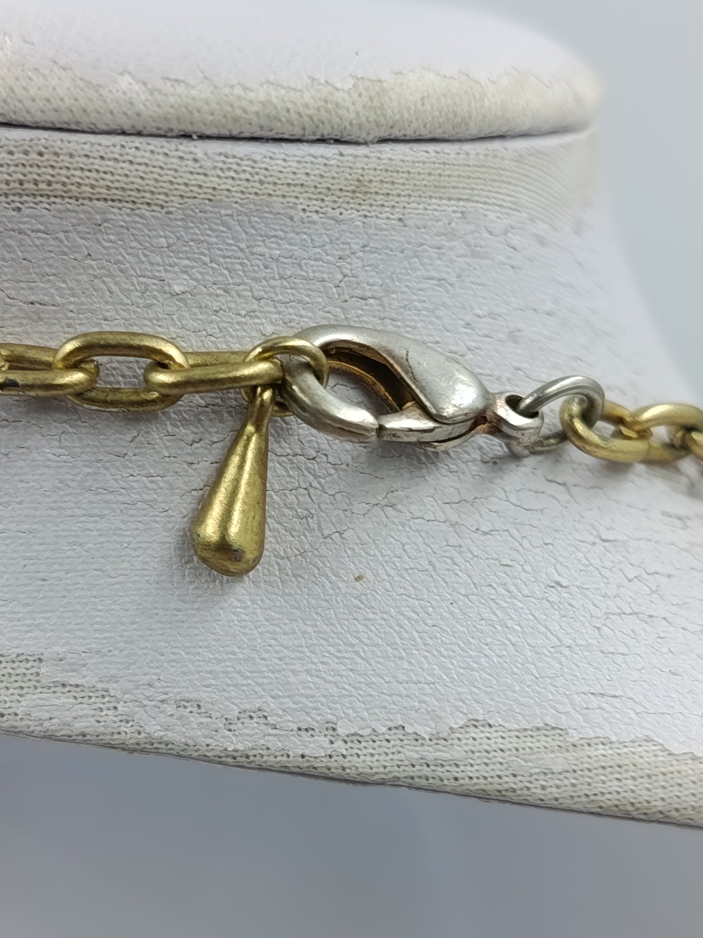 Vintage Halskette Statement – goldfarben mit strukturierter Front