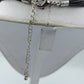 Vintage Statement Kette Blau Strass Lederoptik Collier