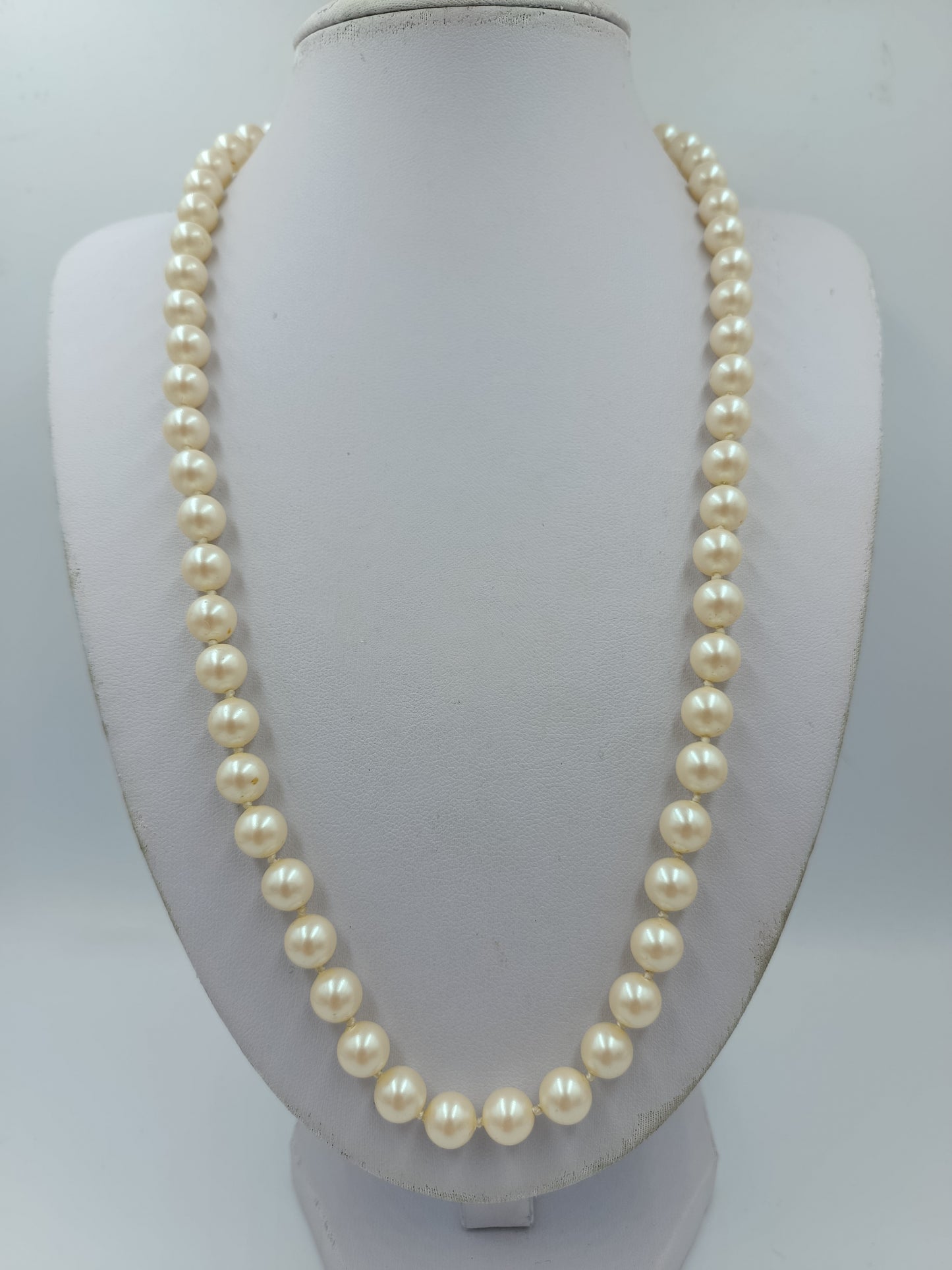 Vintage Perlenkette Cremefarben Klassische Elegante Halskette