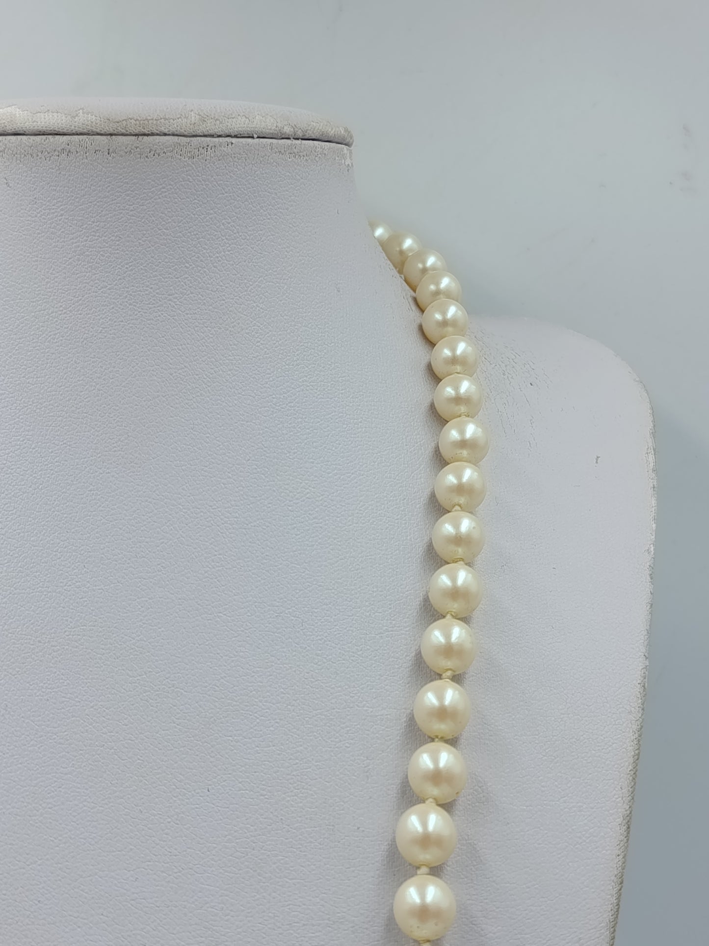 Vintage Perlenkette Cremefarben Klassische Elegante Halskette