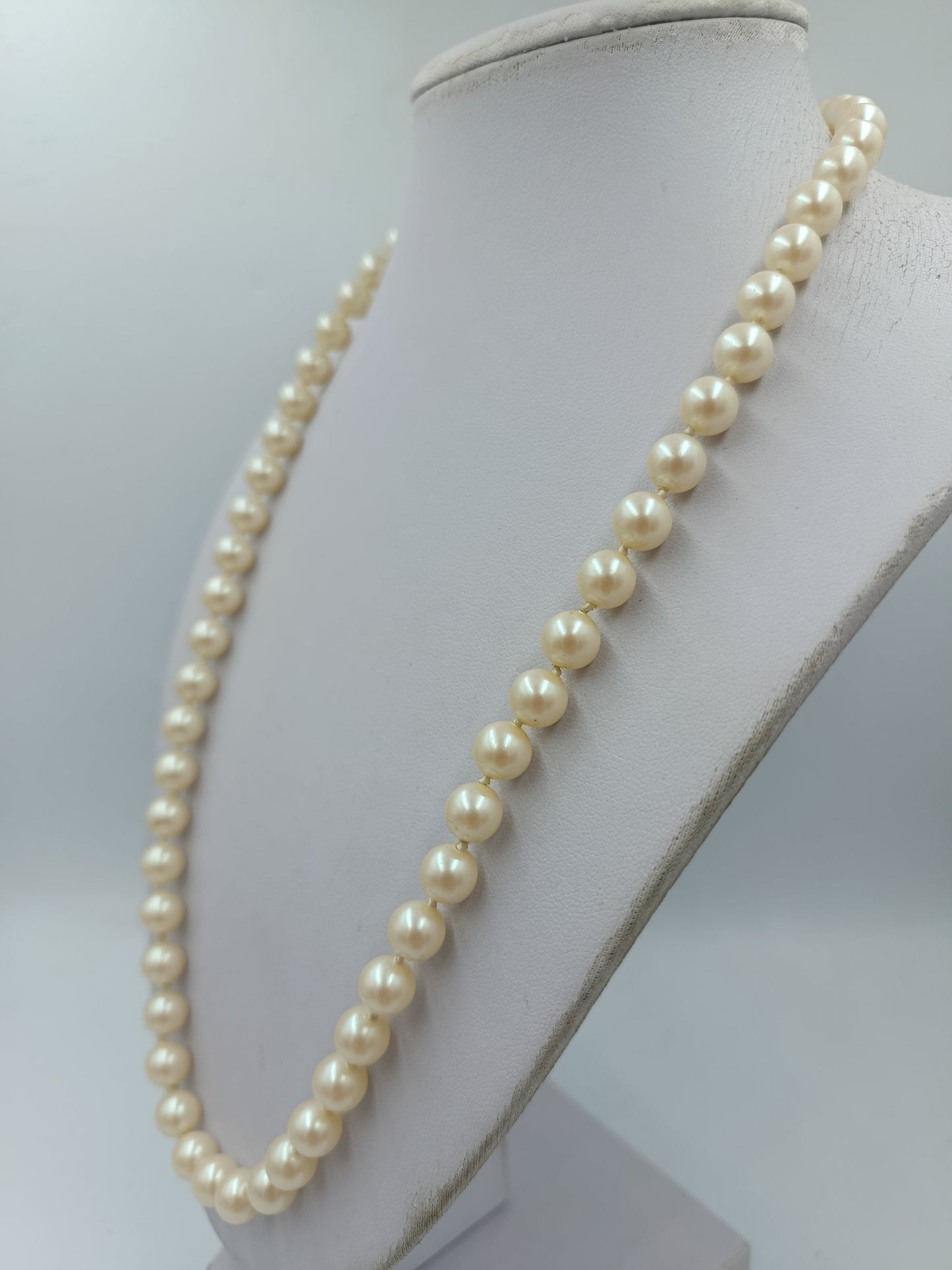 Vintage Perlenkette Cremefarben Klassische Elegante Halskette
