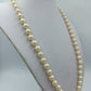 Vintage Perlenkette Cremefarben Klassische Elegante Halskette