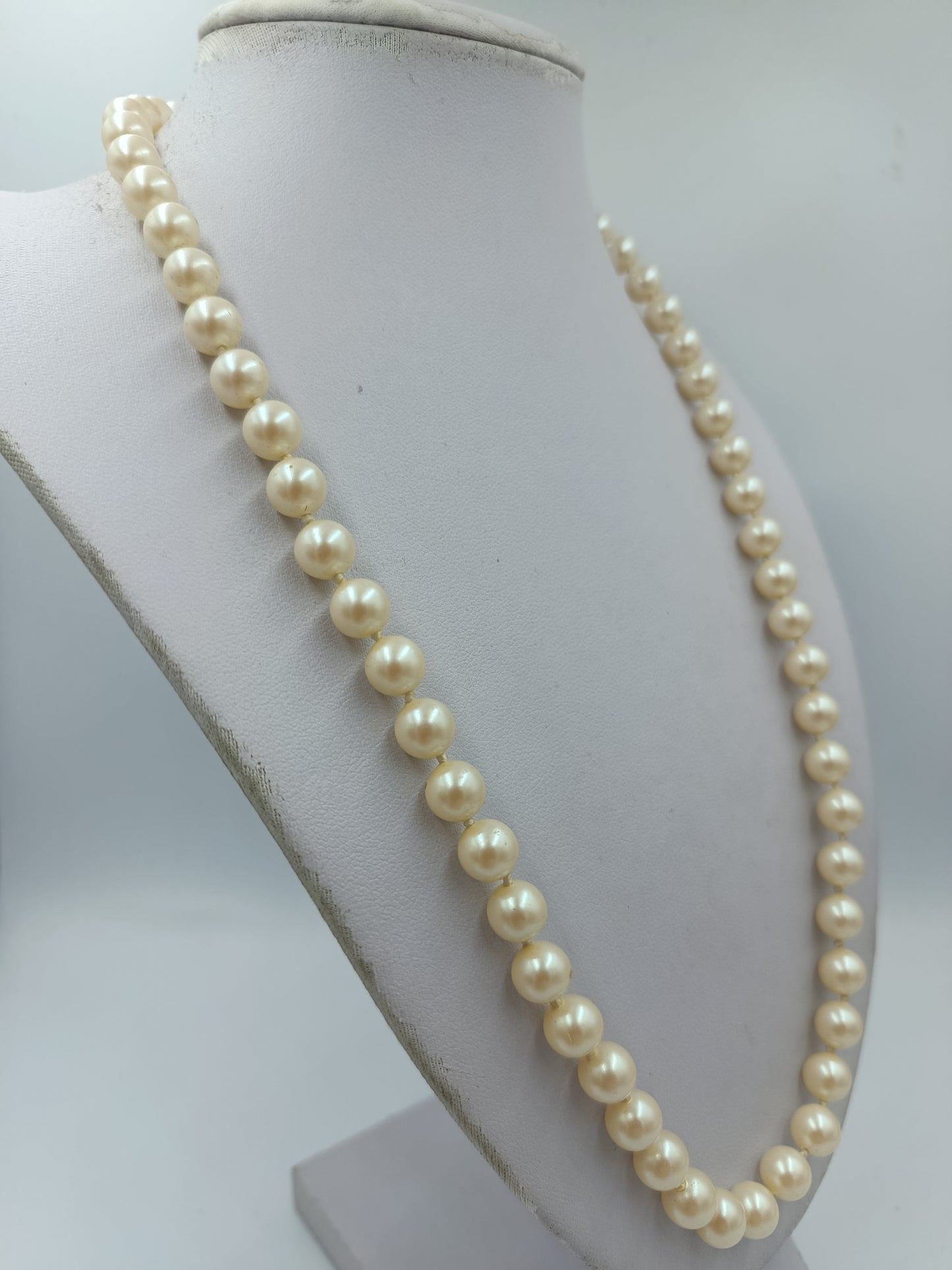 Vintage Perlenkette Cremefarben Klassische Elegante Halskette