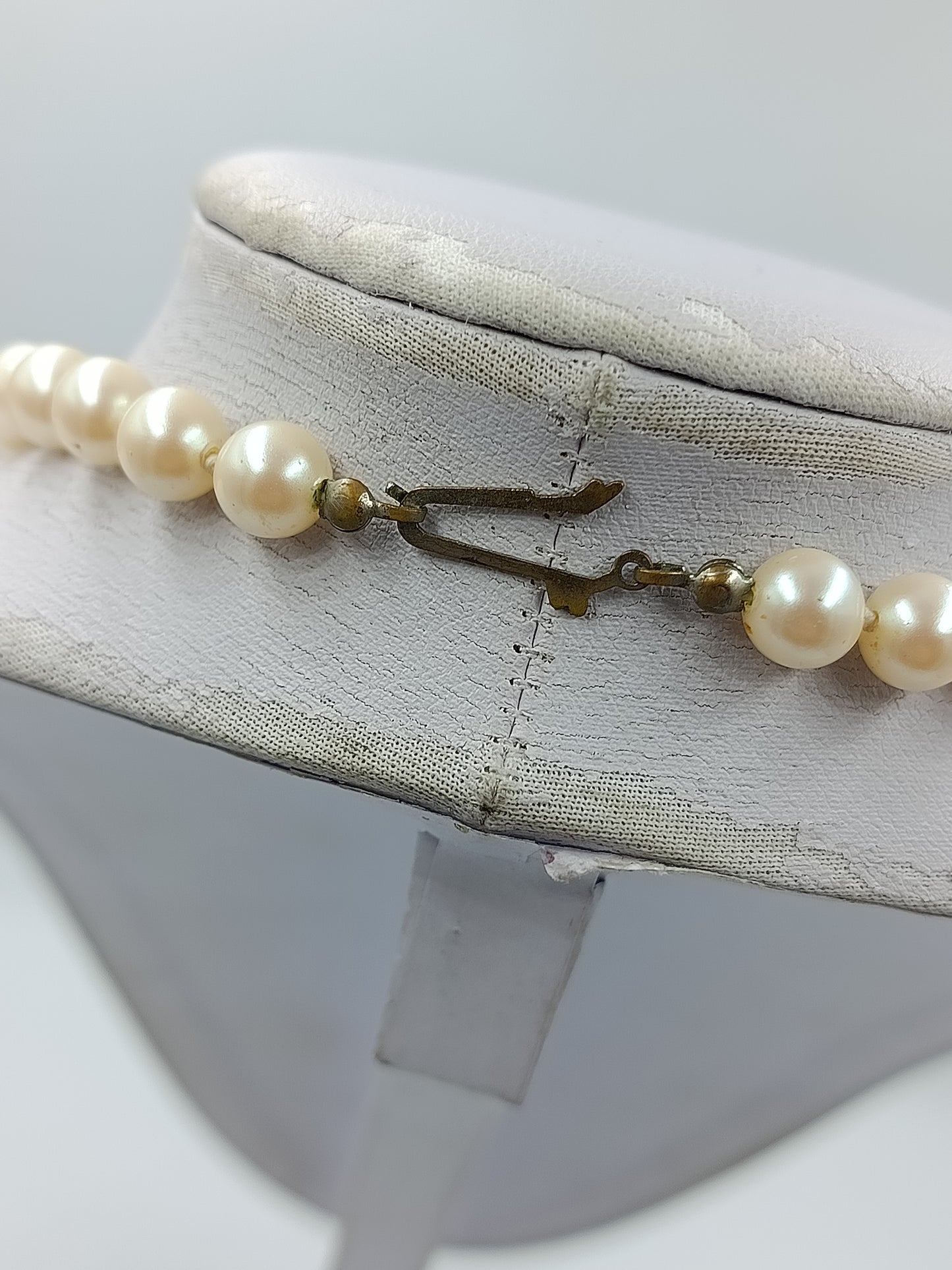 Vintage Perlenkette Cremefarben Klassische Elegante Halskette