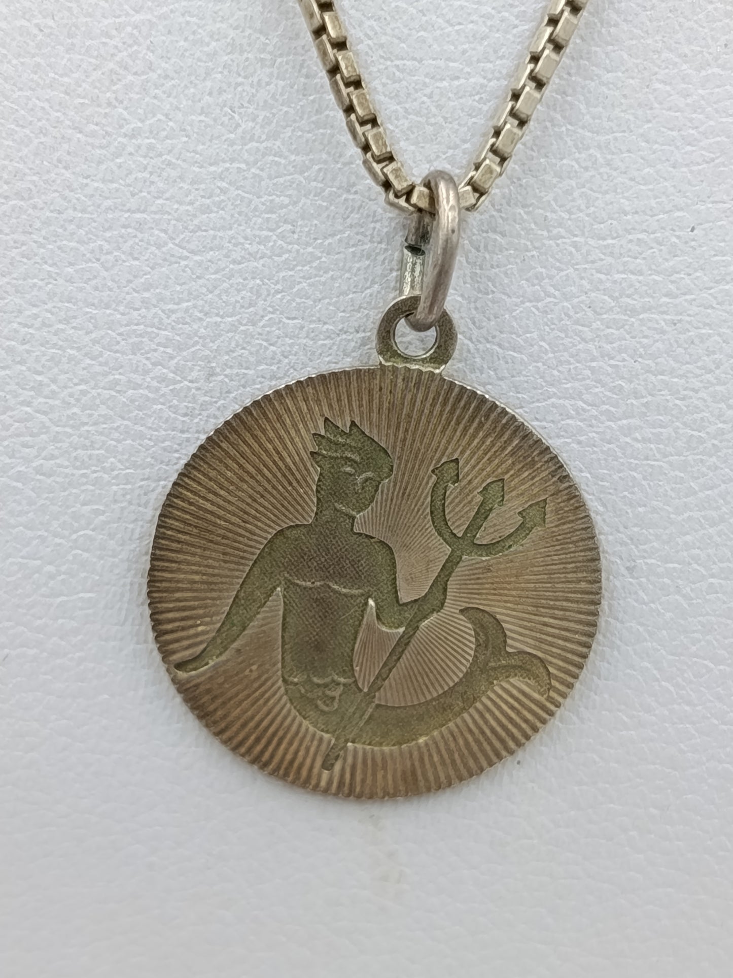 Vintage 925 Silber Kette mit 835 Silber Verschluss Meerjungfrau