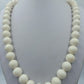 Vintage Kugelkette Cremeweiß Große Perlen Retro Schmuck