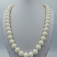 Vintage Kugelkette Cremeweiß Große Perlen Retro Schmuck