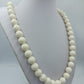 Vintage Kugelkette Cremeweiß Große Perlen Retro Schmuck