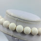 Vintage Kugelkette Cremeweiß Große Perlen Retro Schmuck