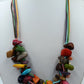Bunte Vintage Designer Halskette Mit Farbigen Schmuckelementen