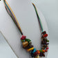 Bunte Vintage Designer Halskette Mit Farbigen Schmuckelementen