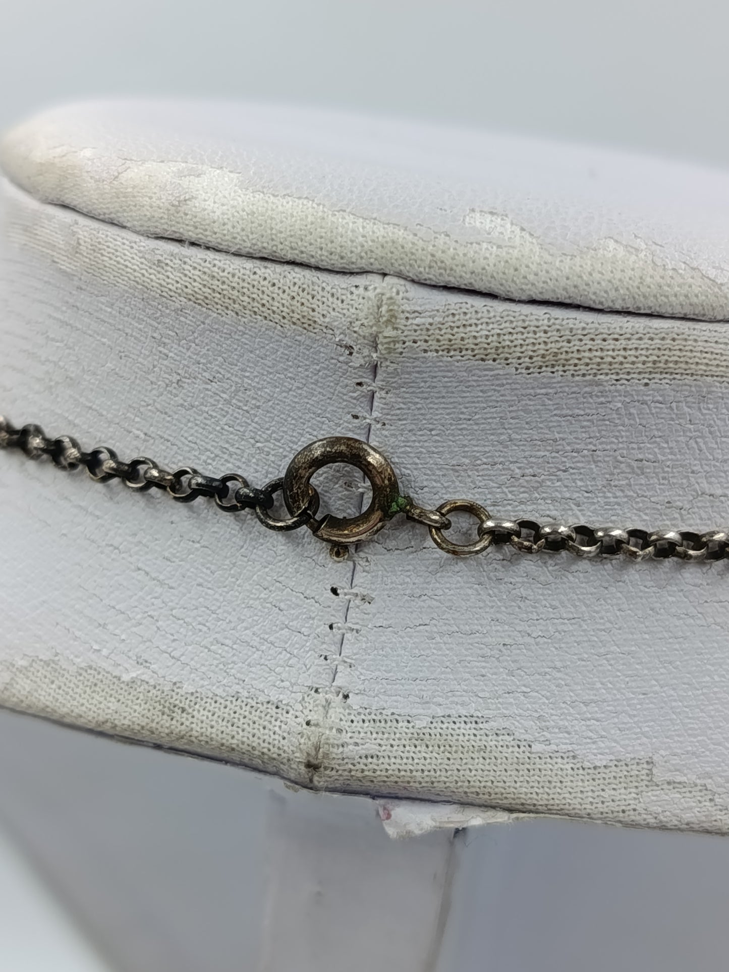 Vintage 925 Silber Collier Mit Ornamenten Und Rosenmotiv