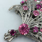 Vintage Brosche Mit Pinken Strasssteinen Und Perlendekor