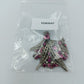 Vintage Brosche Mit Pinken Strasssteinen Und Perlendekor