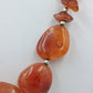 Vintage Karneol Edelstein Kette Orange Naturstein Collier