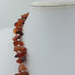 Vintage Karneol Edelstein Kette Orange Naturstein Collier