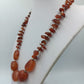 Vintage Karneol Edelstein Kette Orange Naturstein Collier