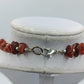 Vintage Karneol Edelstein Kette Orange Naturstein Collier