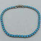 Vintage Tennisarmband Türkis Blau Silberfarben Elegant