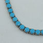 Vintage Tennisarmband Türkis Blau Silberfarben Elegant