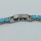 Vintage Tennisarmband Türkis Blau Silberfarben Elegant