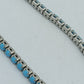 Vintage Tennisarmband Türkis Blau Silberfarben Elegant