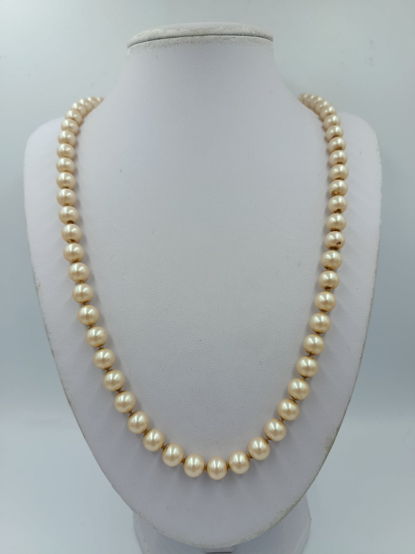 Vintage Perlenkette Perlex Creme Elegant Klassisch