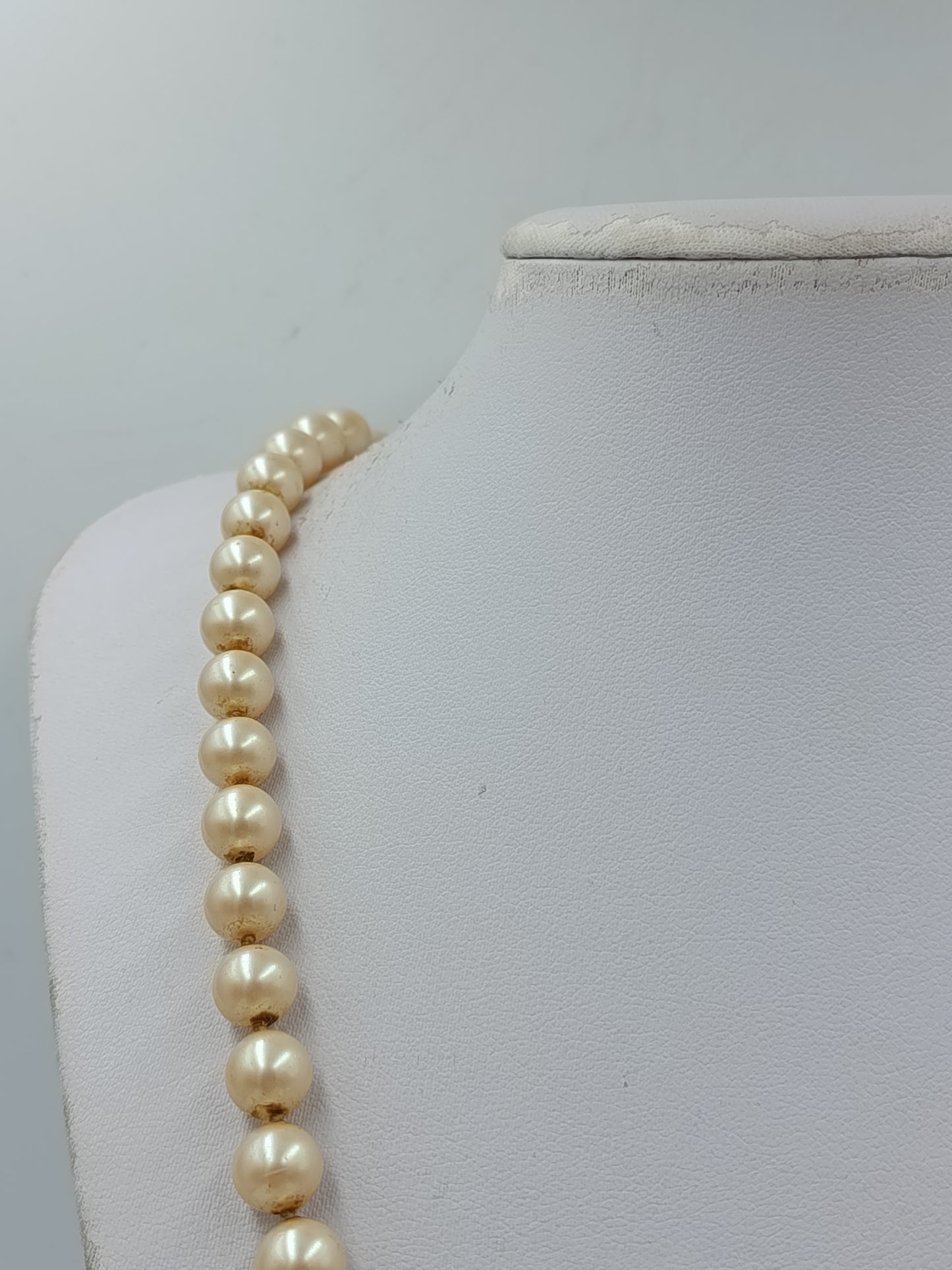Vintage Perlenkette Perlex Creme Elegant Klassisch