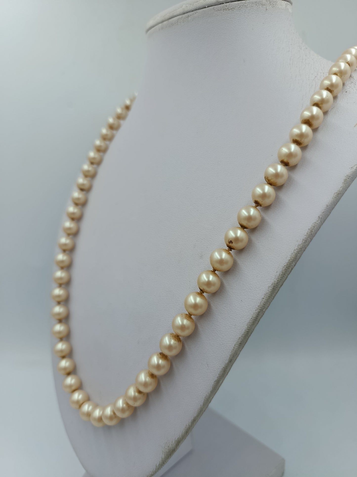 Vintage Perlenkette Perlex Creme Elegant Klassisch