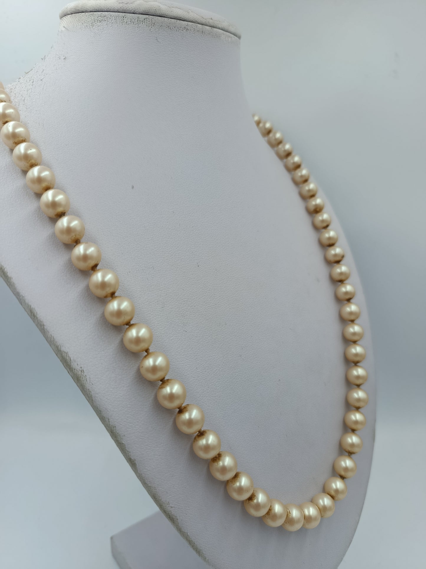 Vintage Perlenkette Perlex Creme Elegant Klassisch