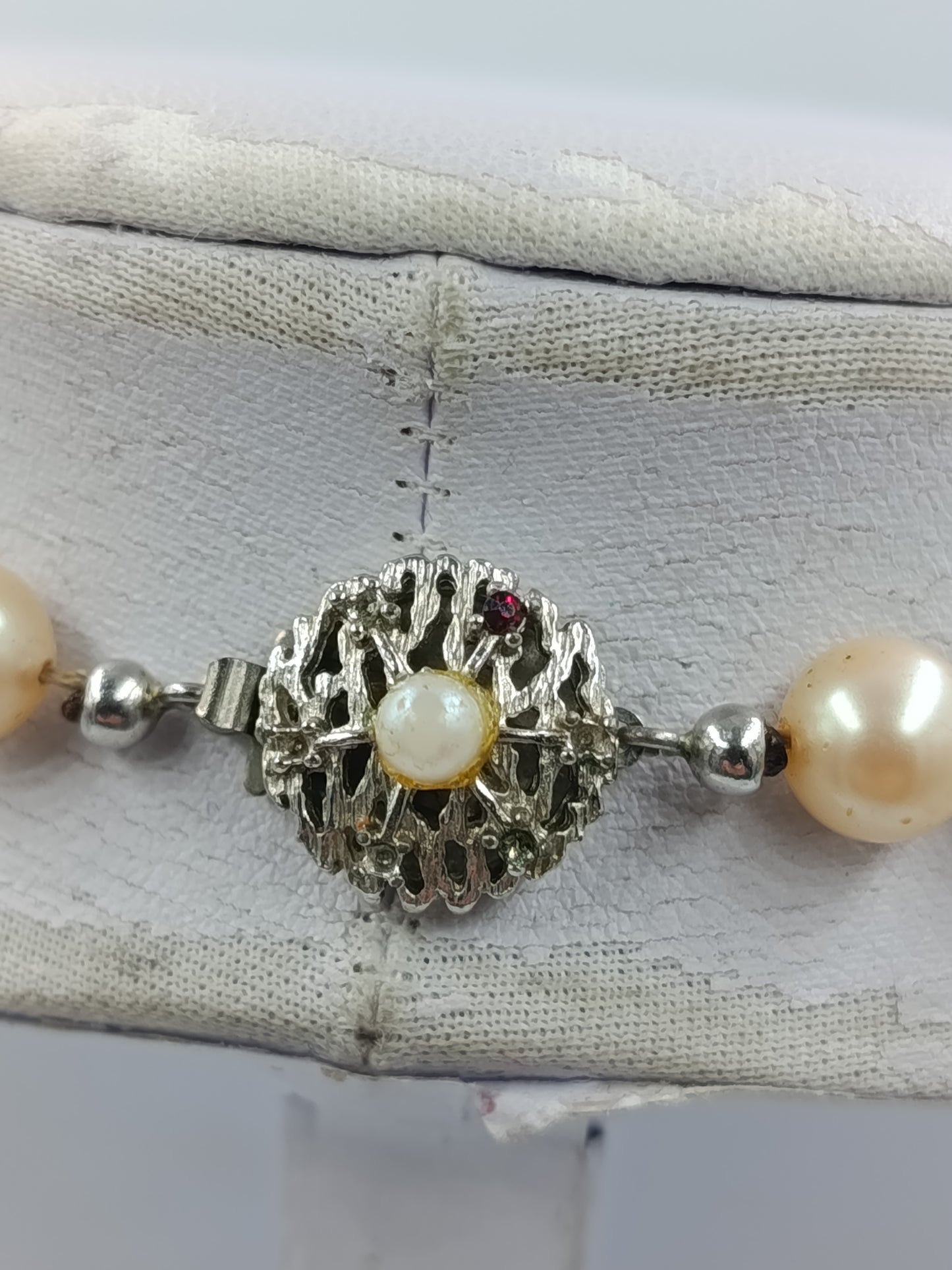 Vintage Perlenkette Perlex Creme Elegant Klassisch