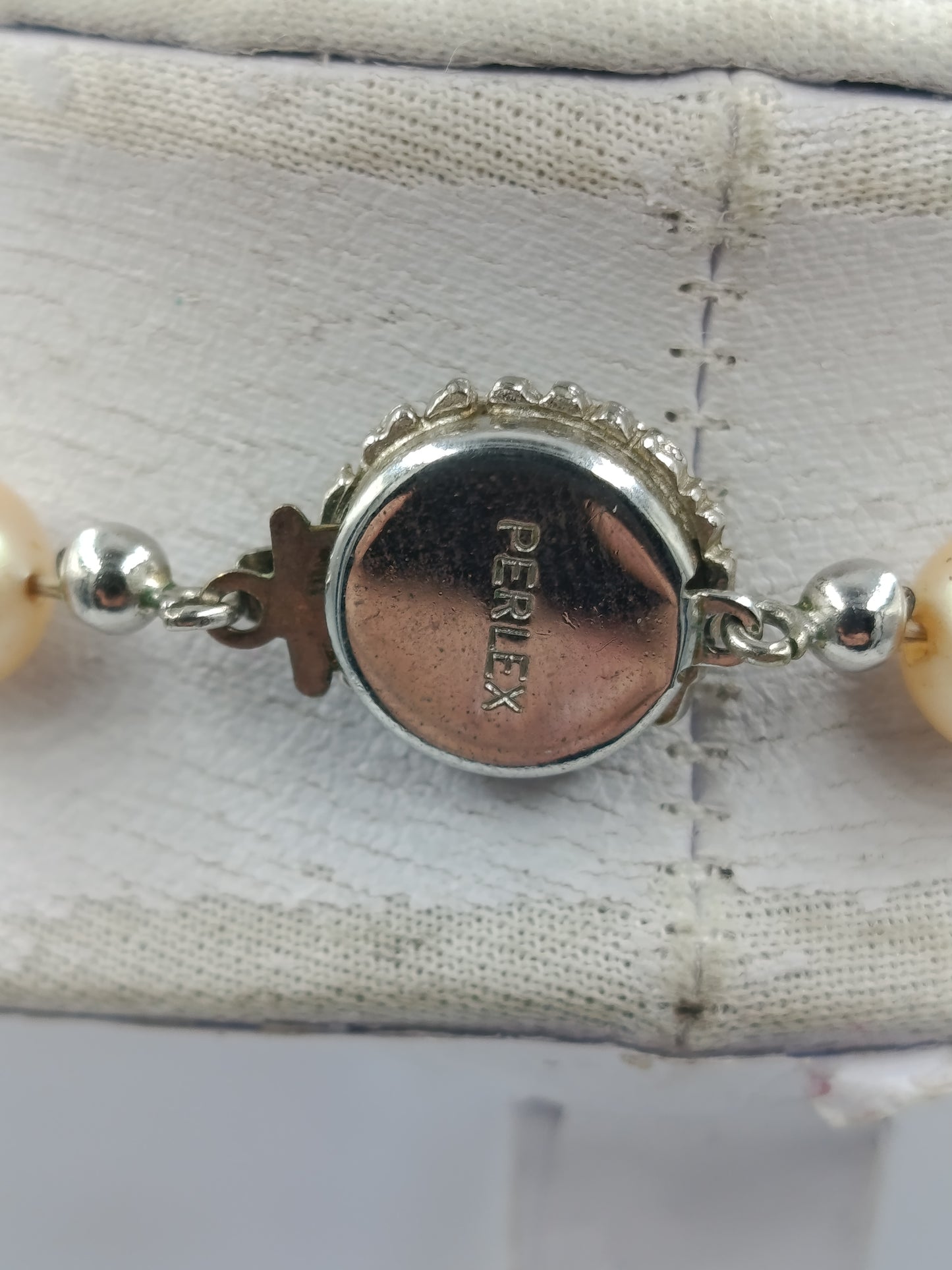 Vintage Perlenkette Perlex Creme Elegant Klassisch