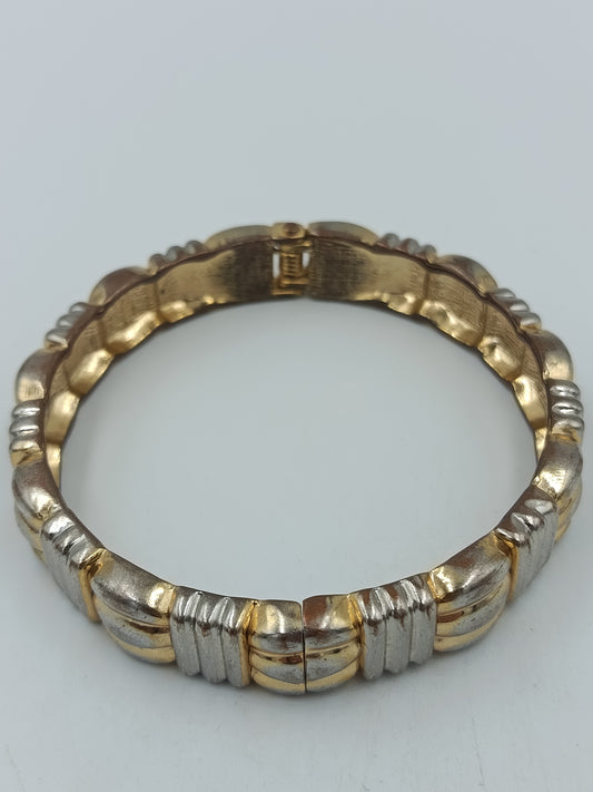 Vintage Armreif Gold Silber Optik Elegant Retro Schmuck