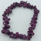 Vintage Splitterarmband Lila Naturstein Elastisch Schmuck