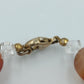 Vintage Armband Achat Glas Kristall Perlen Orange Braun