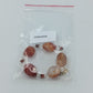 Vintage Armband Achat Glas Kristall Perlen Orange Braun